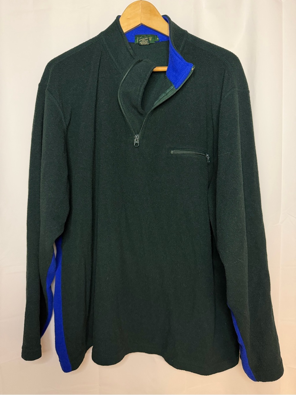 J.Crew 1/4 zip long sleeve fleece men’s size XL vintage